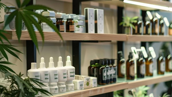 Wellness stores, showing shelves of products